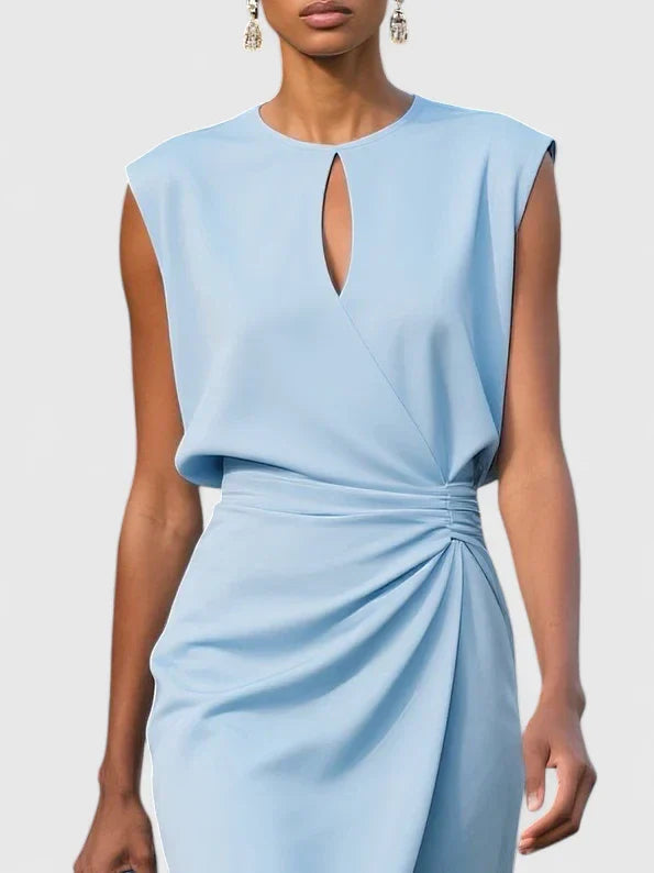 Lisandrah | Draped Wrap-Waist Dress