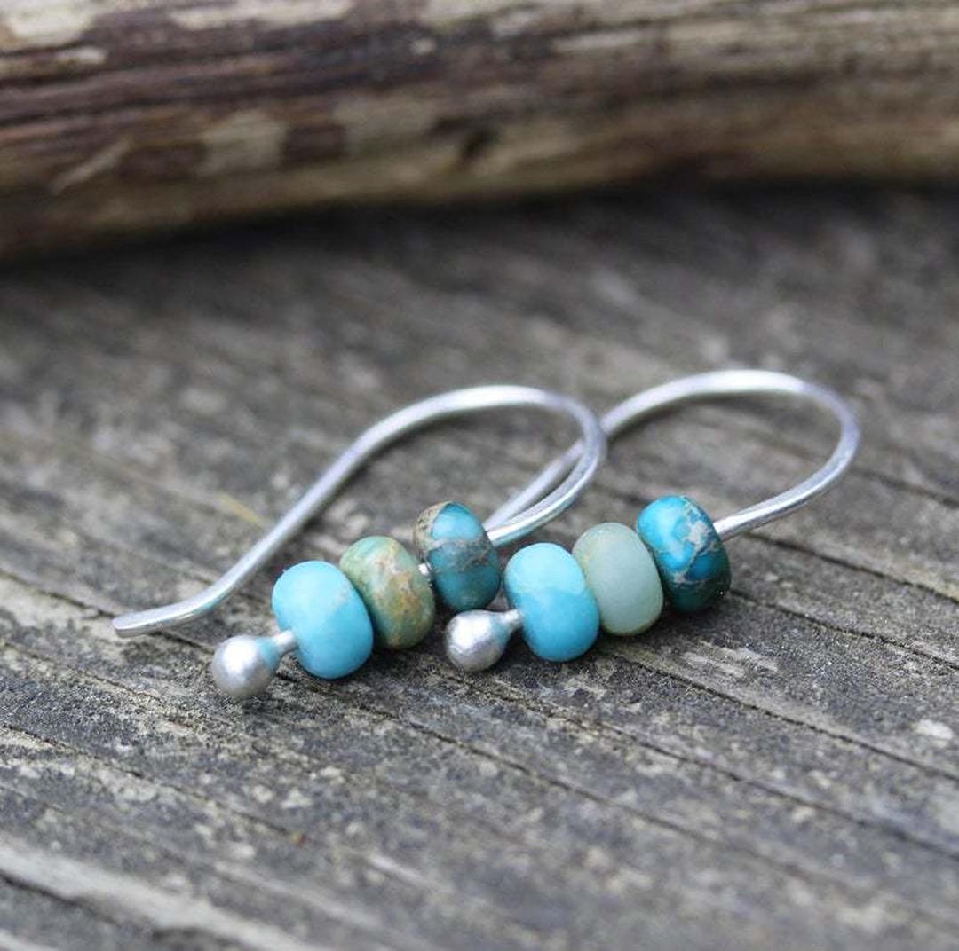 Aideen — Delicate Turquoise Pearl Earrings