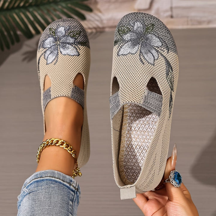 Rosalie™ — Elegant Ergonomic Ballet Flats with Floral Pattern