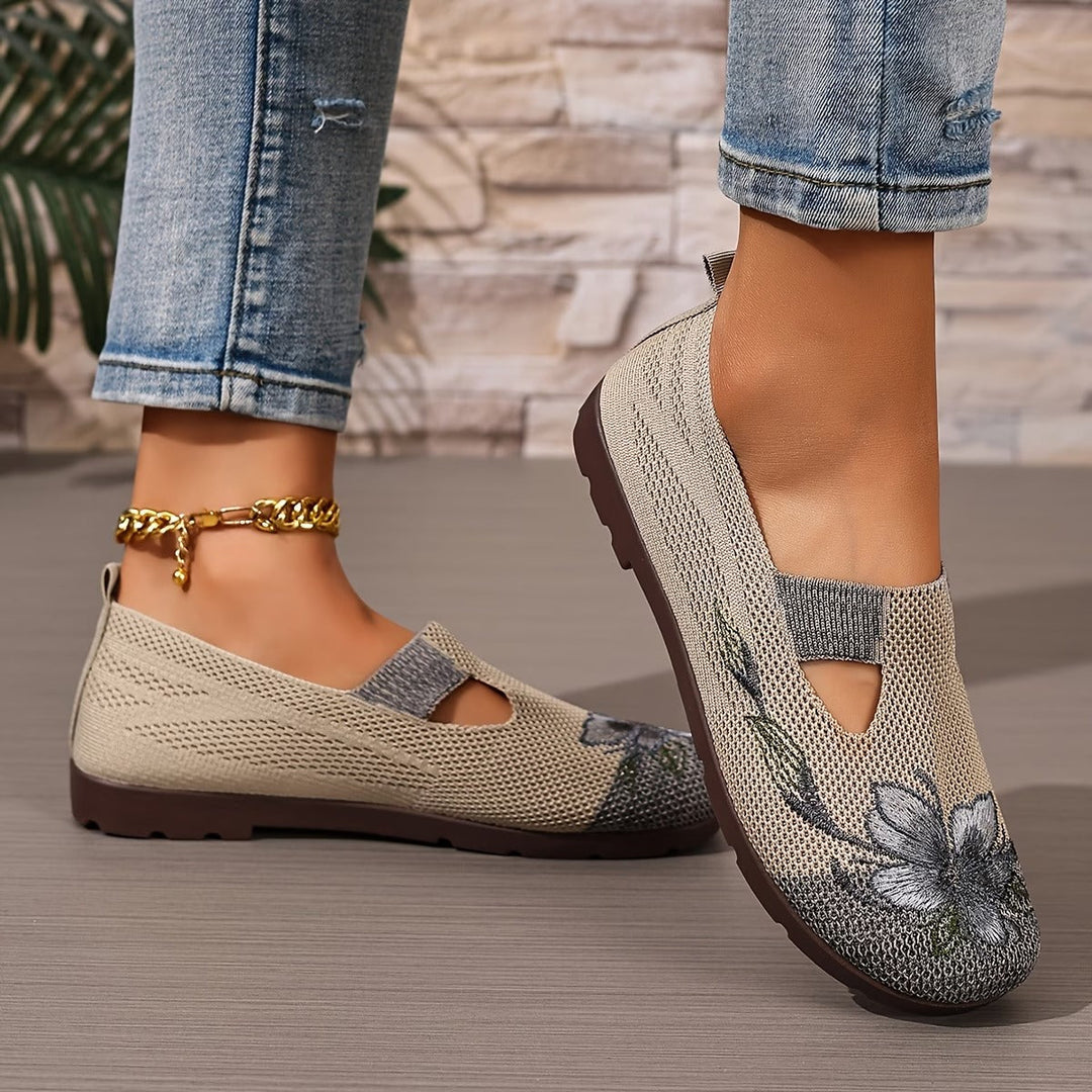 Rosalie™ — Elegant Ergonomic Ballet Flats with Floral Pattern