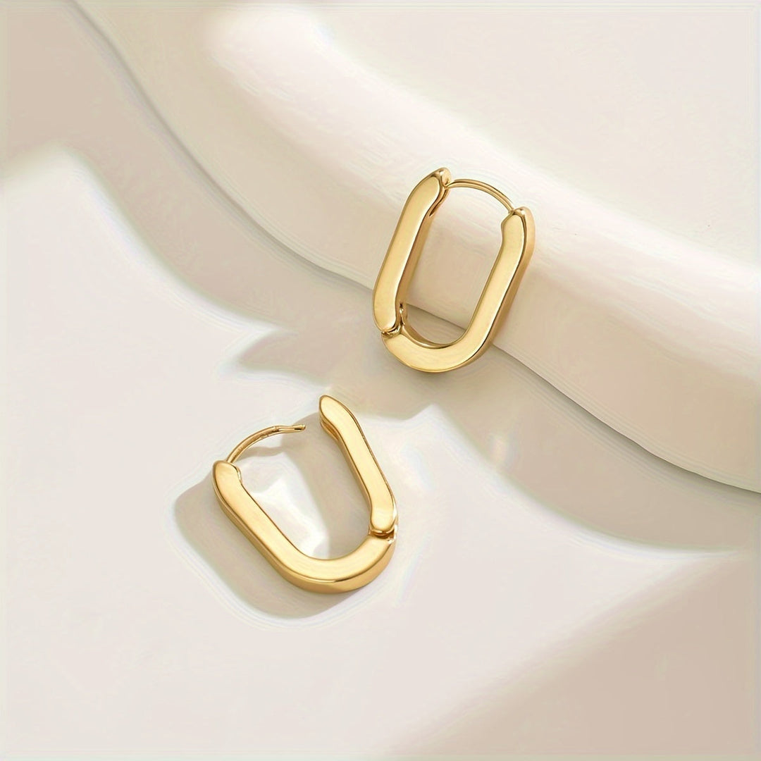 Aoife — Geometric Gold Hoop Earrings