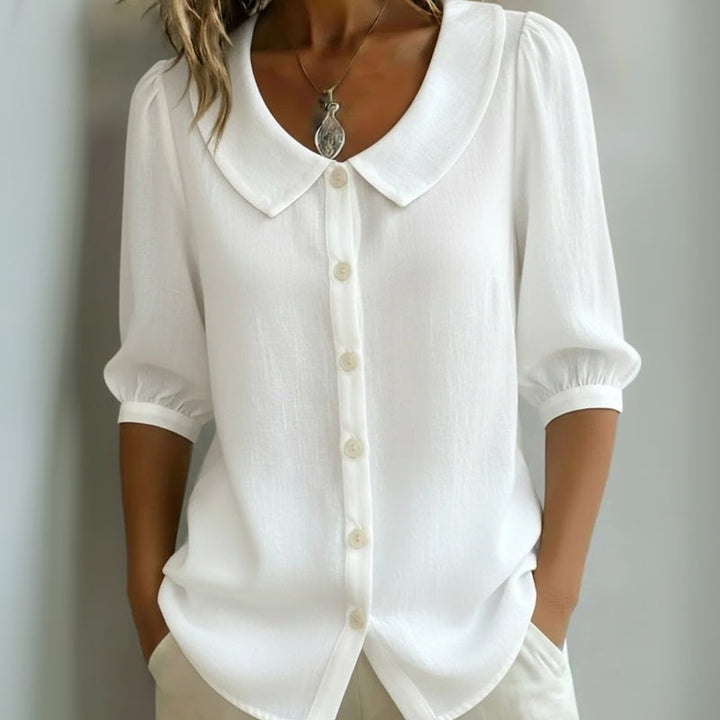Casual Solid Colour Blouse