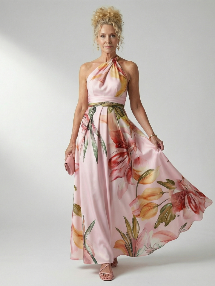 Muireann | Seafoam Floral Maxi Dress