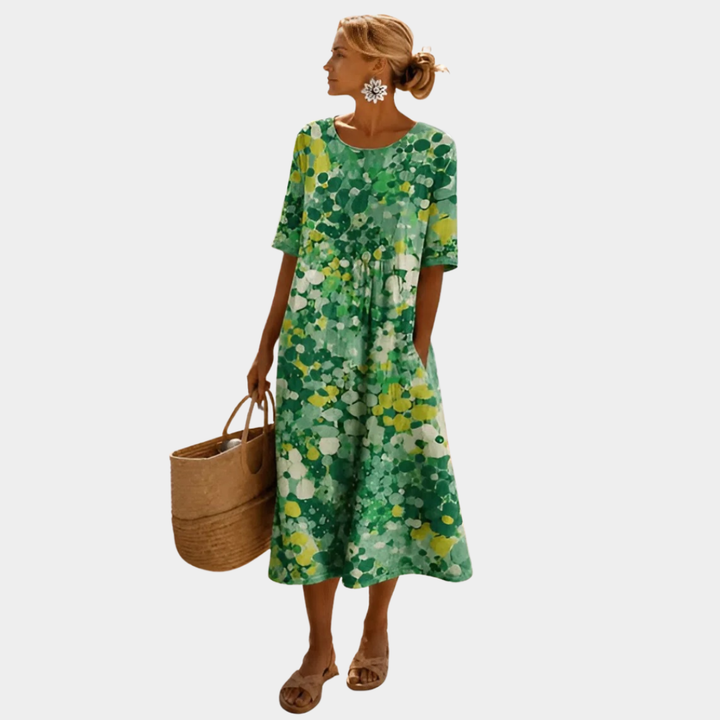 Elena — Lightweight Floaty Floral Midi Dress