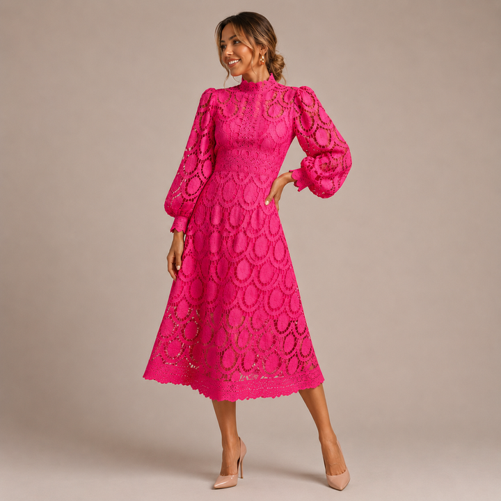 Chiara | Elegant Lace Midi Dress
