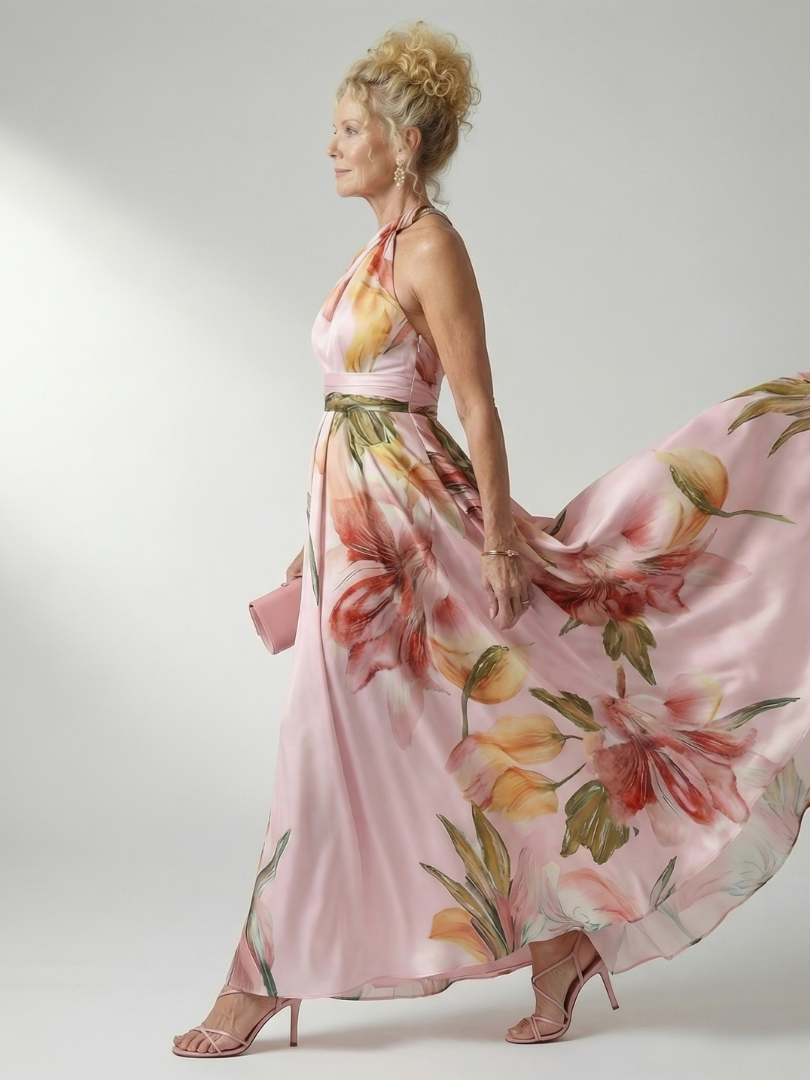 Muireann | Seafoam Floral Maxi Dress
