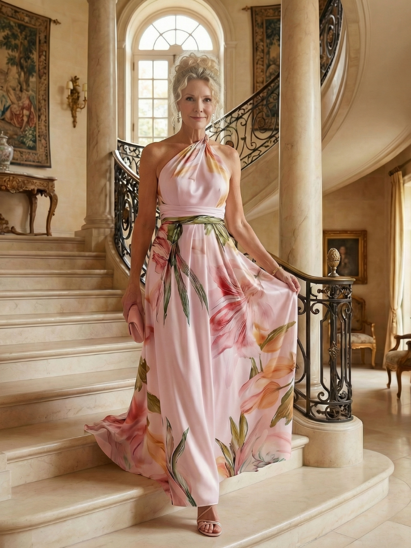 Muireann | Seafoam Floral Maxi Dress