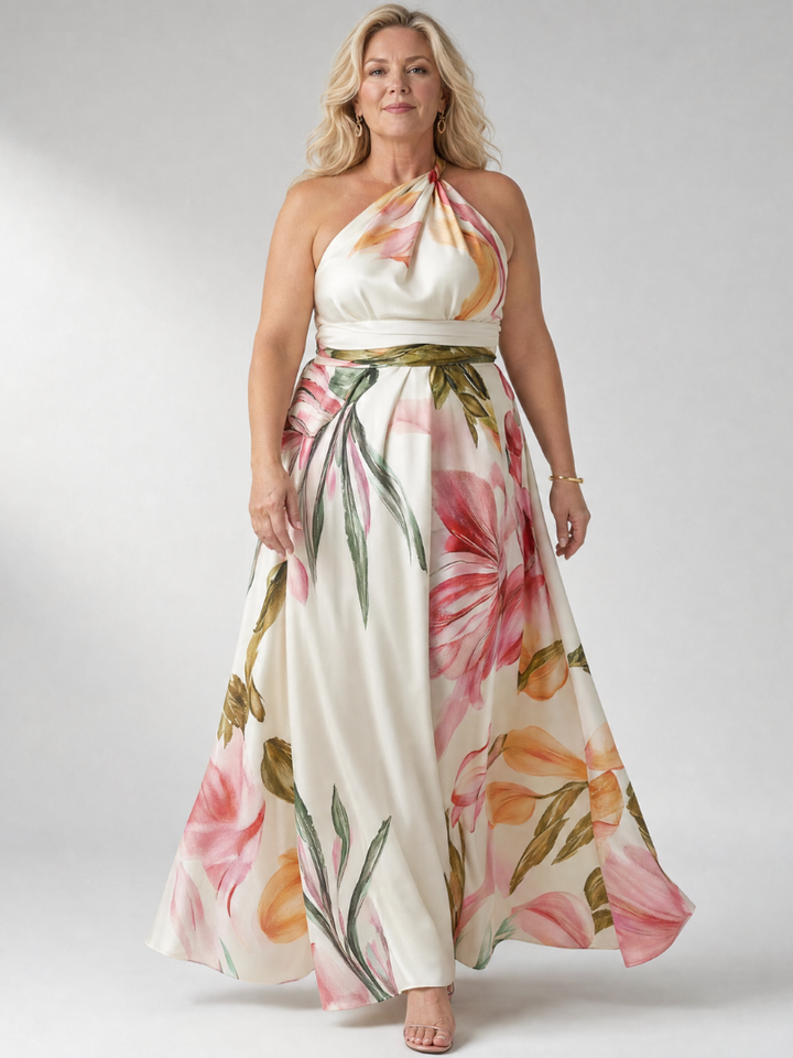 Muireann | Seafoam Floral Maxi Dress