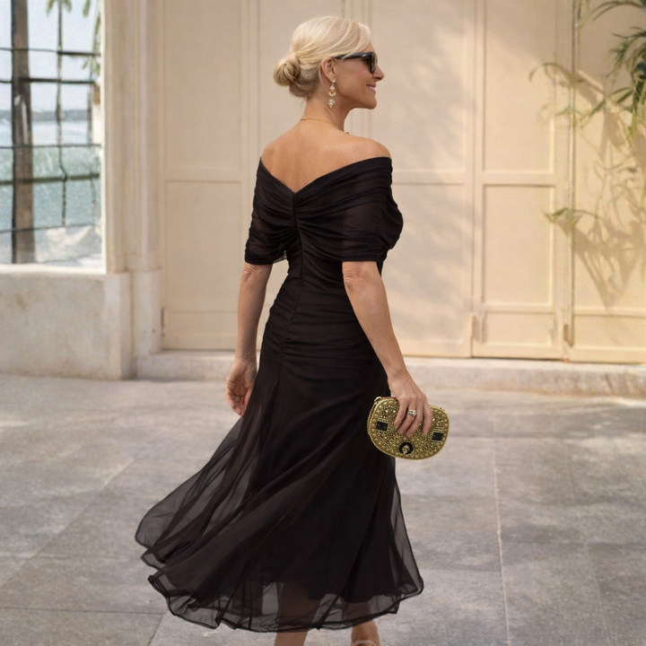 Sinéad — The Pleated Emerald Dress