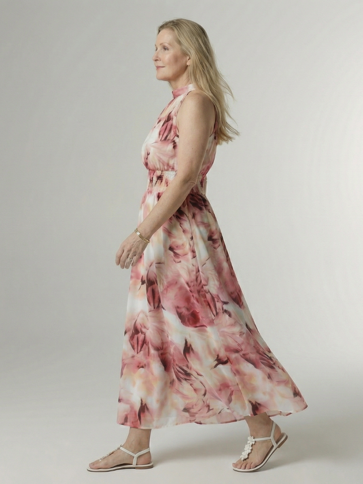 Marisol — Tie-Dye Halter Maxi Dress