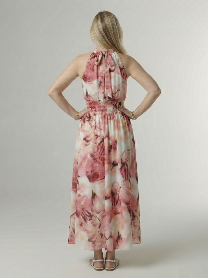 Marisol — Tie-Dye Halter Maxi Dress