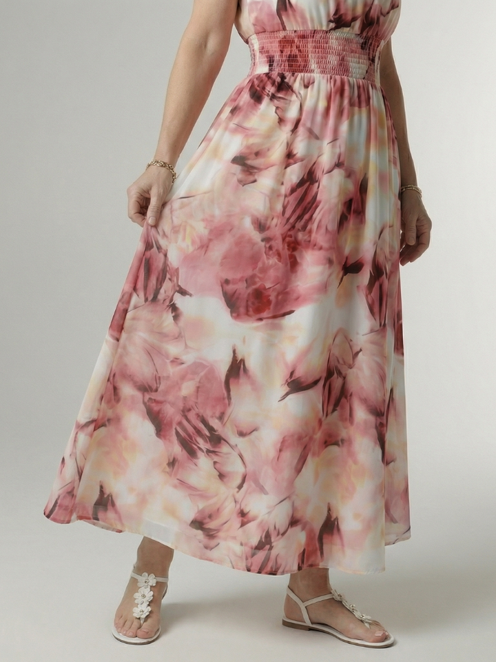 Marisol — Tie-Dye Halter Maxi Dress