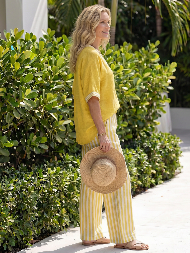 Wren | Striped Wide-Leg Trouser Set