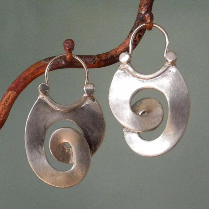 Éabha — Irregular Silver Retro Earrings