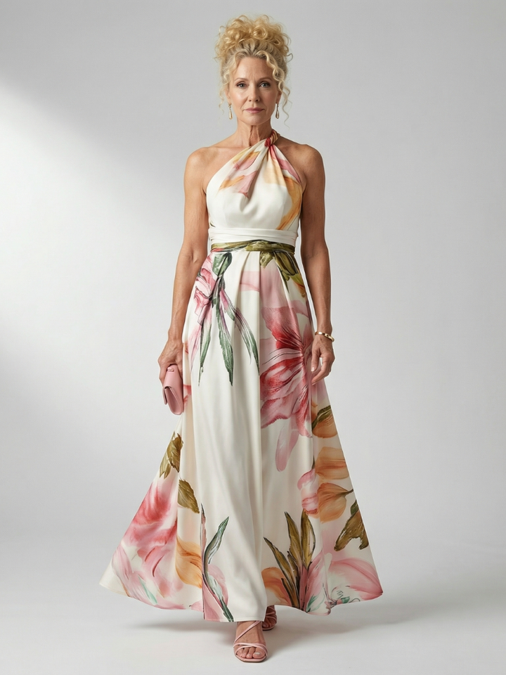 Muireann | Seafoam Floral Maxi Dress