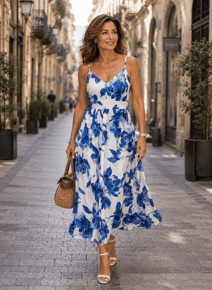 Muirín | Blue Bloom Maxi Dress