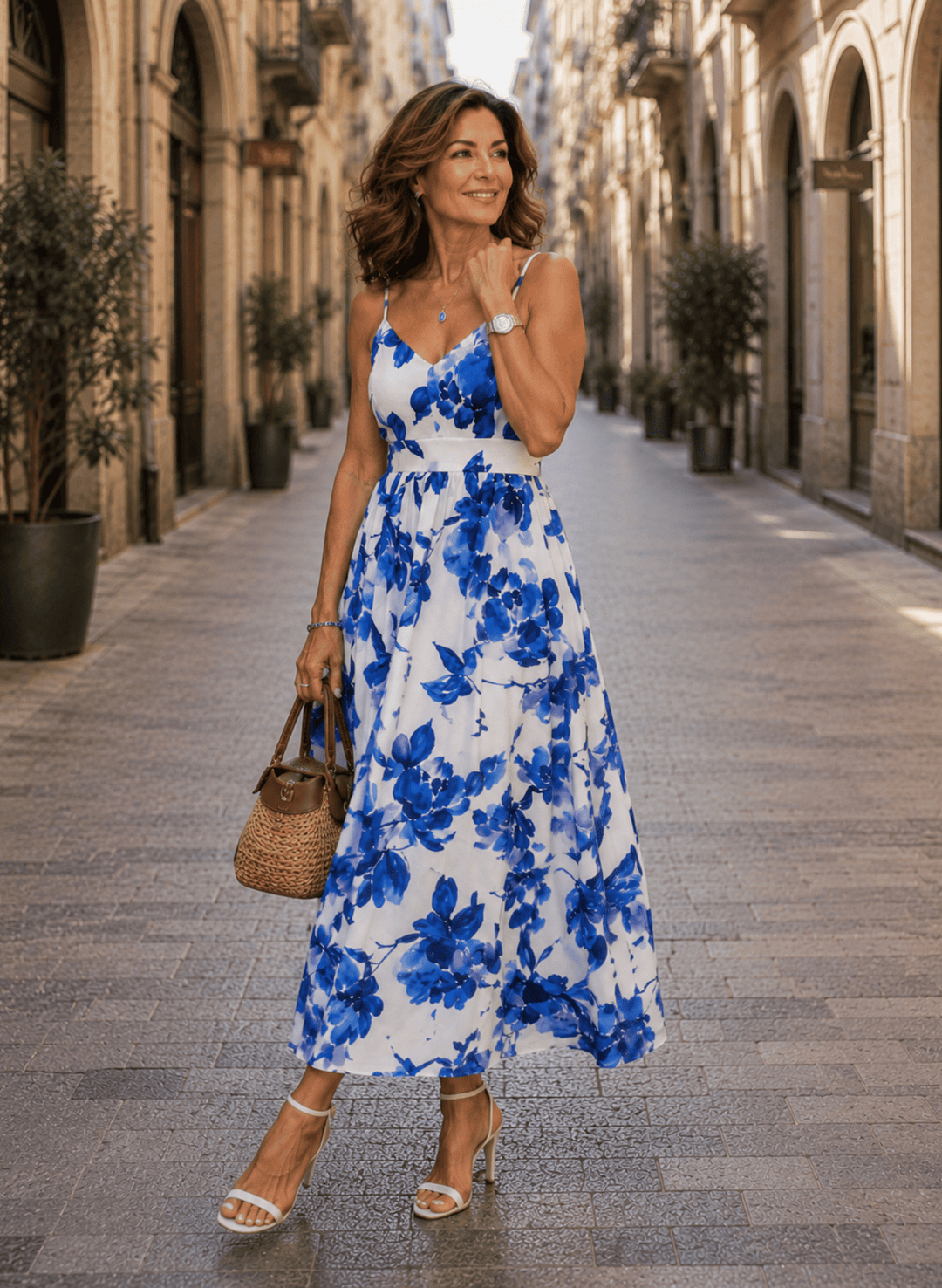 Muirín | Blue Bloom Maxi Dress
