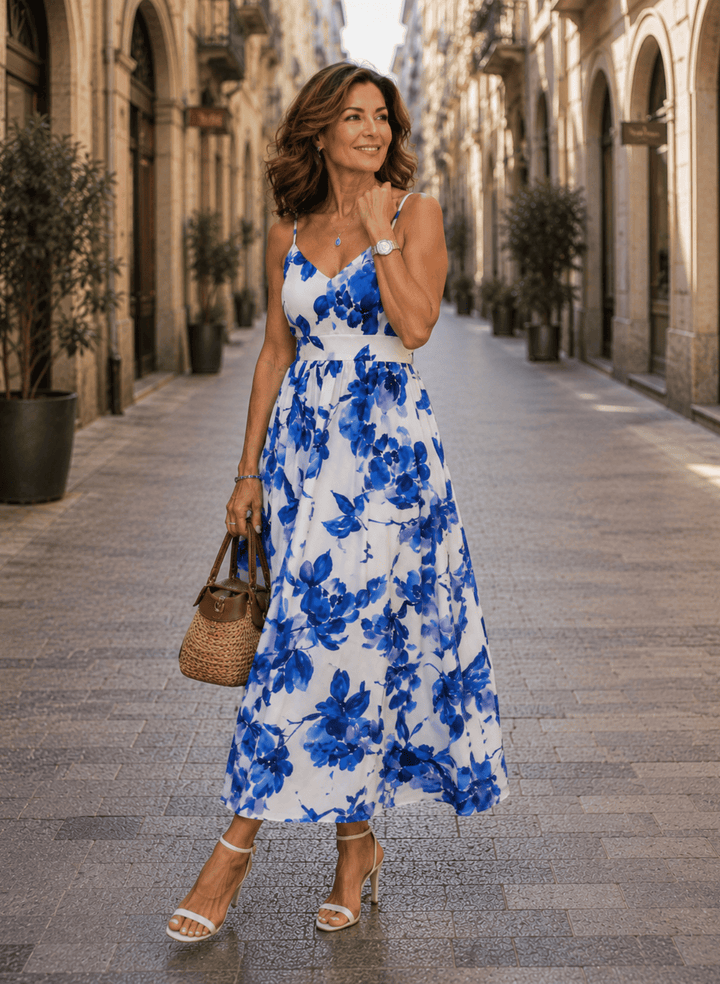 Muirín | Blue Bloom Maxi Dress