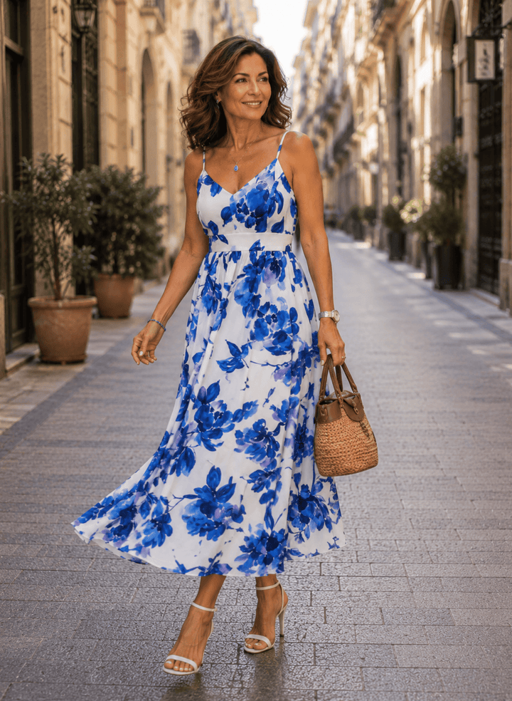 Muirín | Blue Bloom Maxi Dress