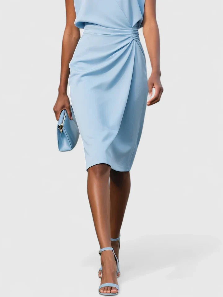 Lisandrah | Draped Wrap-Waist Dress