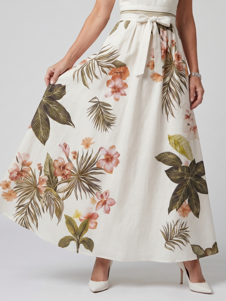 Bláthnaid | Botanical Halterneck Maxi Dress
