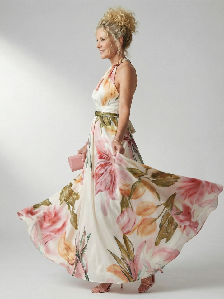 Muireann | Seafoam Floral Maxi Dress