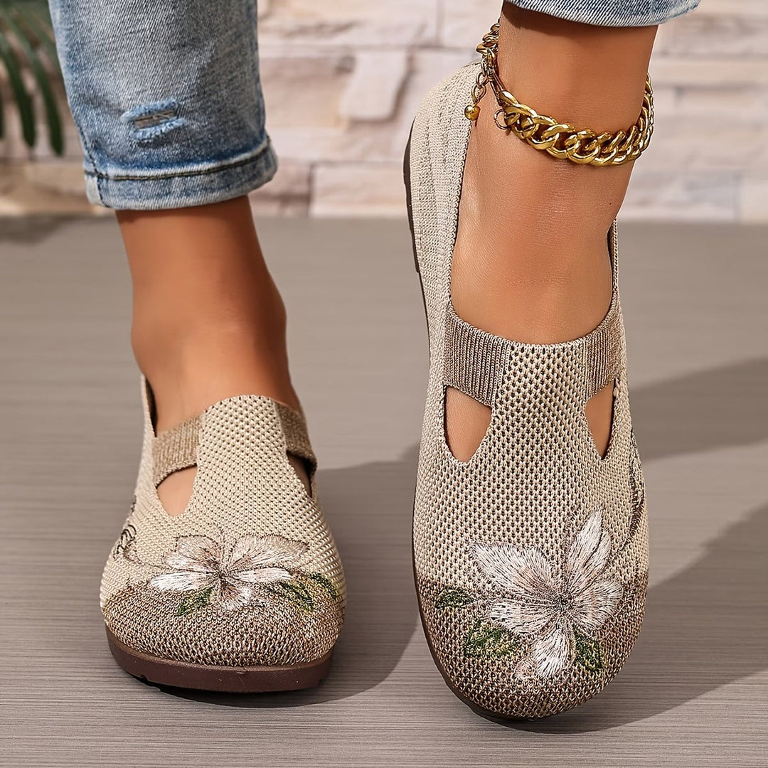 Rosalie™ — Elegant Ergonomic Ballet Flats with Floral Pattern