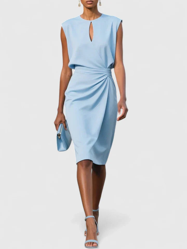 Lisandrah | Draped Wrap-Waist Dress