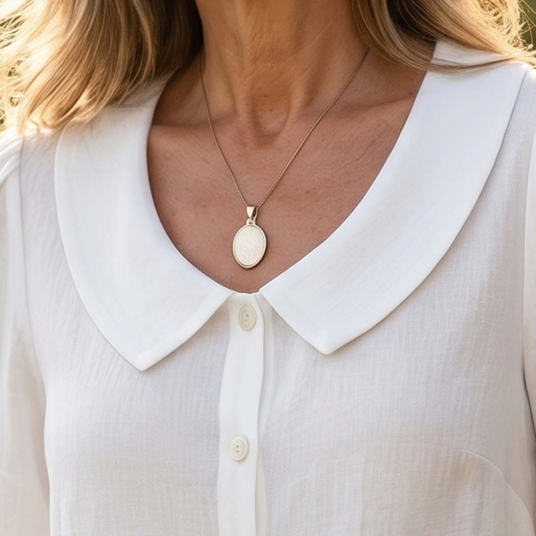 Alessia | Elegant Lightweight Cotton Blouse with Rounded Collar