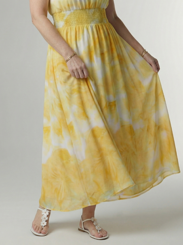Marisol — Tie-Dye Halter Maxi Dress