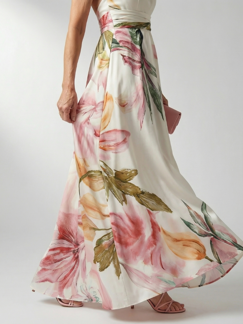 Muireann | Seafoam Floral Maxi Dress