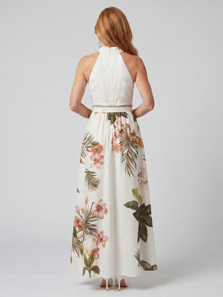 Bláthnaid | Botanical Halterneck Maxi Dress