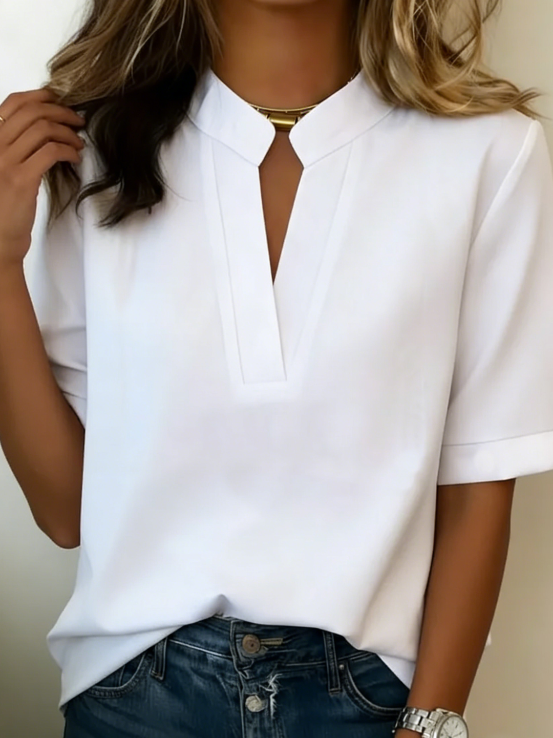 Ciara | Elegant V-Neck Blouse
