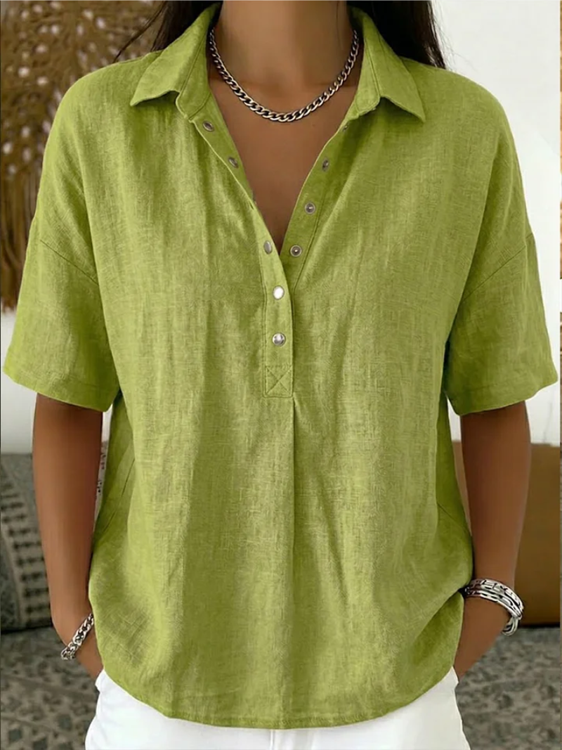 Tessa – Button-Up Blouse with Collar