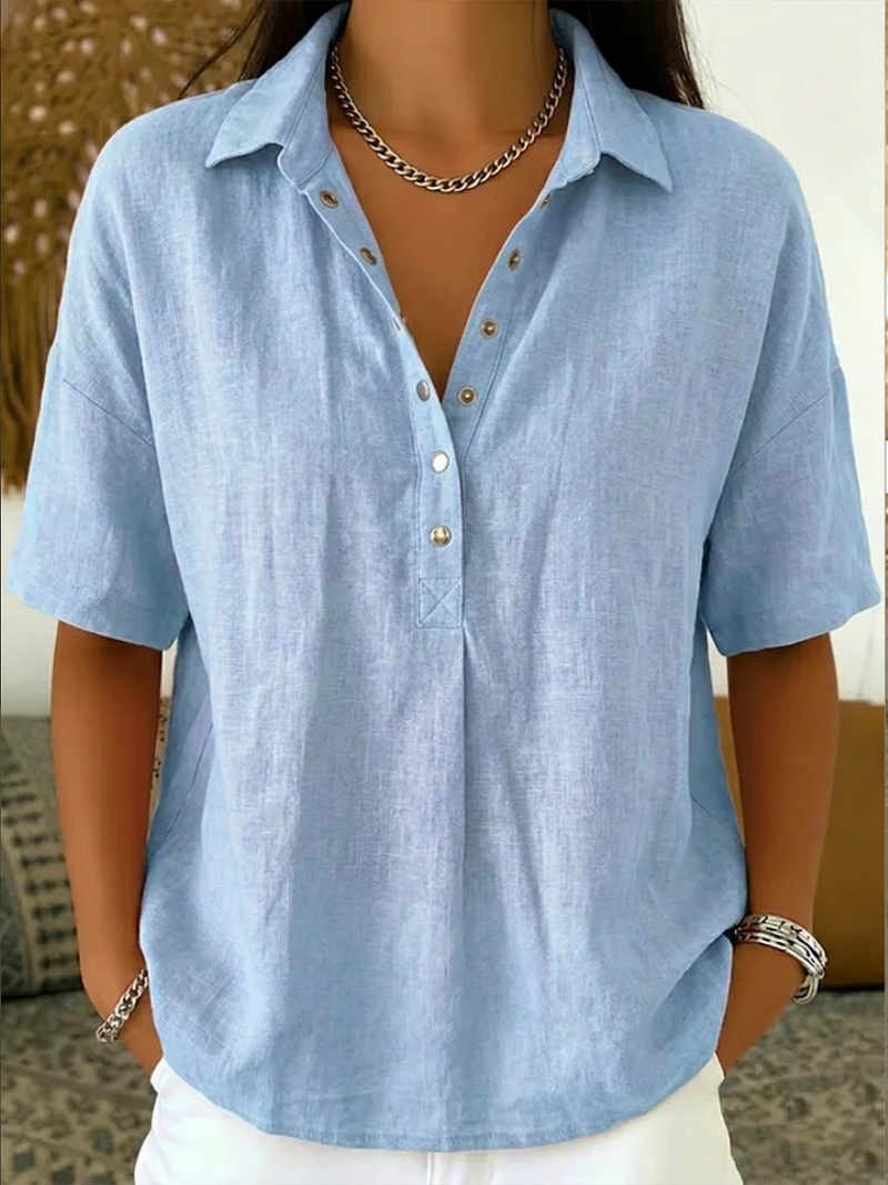 Tessa – Button-Up Blouse with Collar