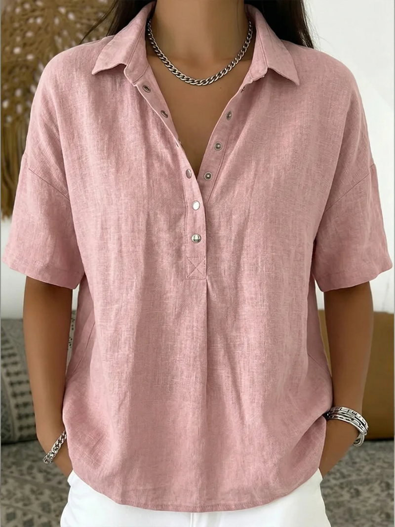 Tessa – Button-Up Blouse with Collar