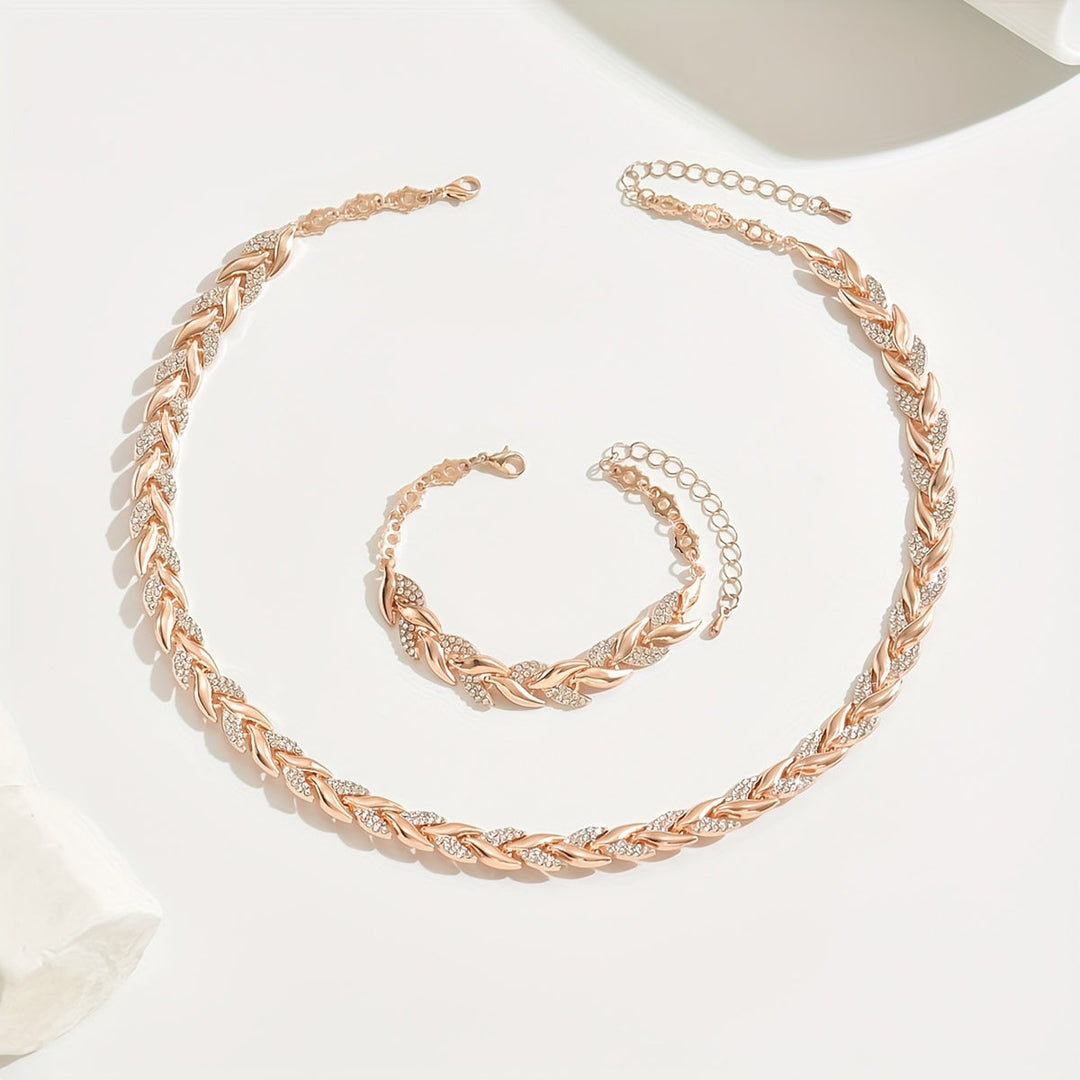 Niamh — Crystal Necklace & Bracelet Set