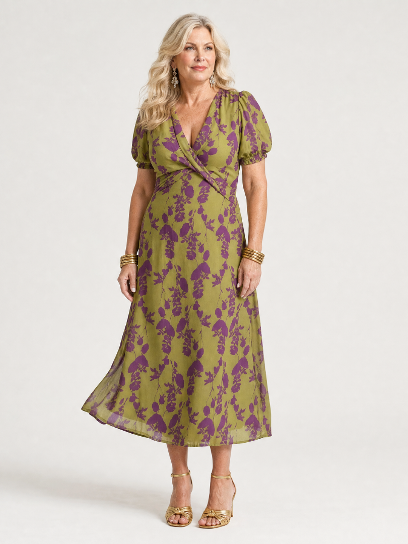 Órlaith | Floral Wrap Midi Dress