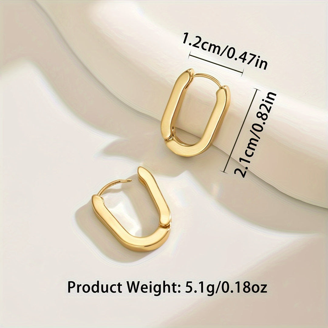 Aoife — Geometric Gold Hoop Earrings