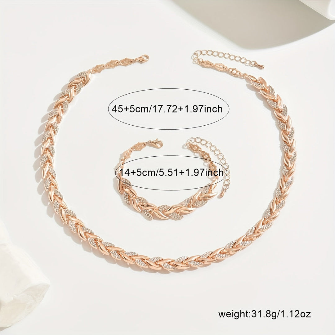 Niamh — Crystal Necklace & Bracelet Set