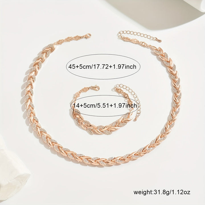 Niamh — Crystal Necklace & Bracelet Set