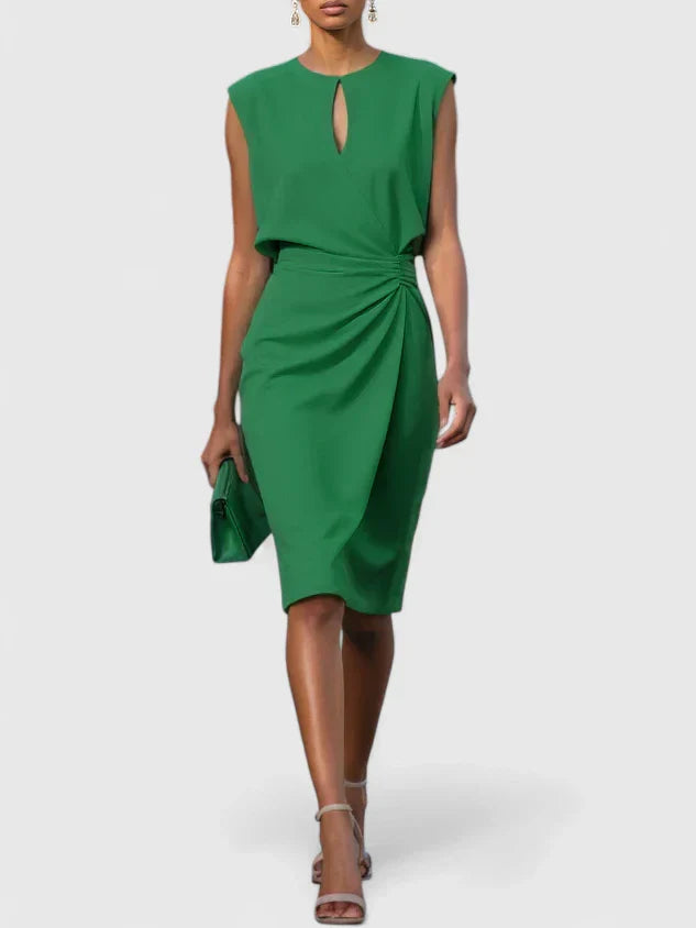 Lisandrah | Draped Wrap-Waist Dress