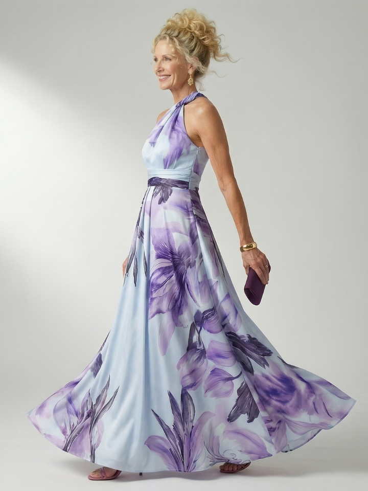 Muireann | Seafoam Floral Maxi Dress