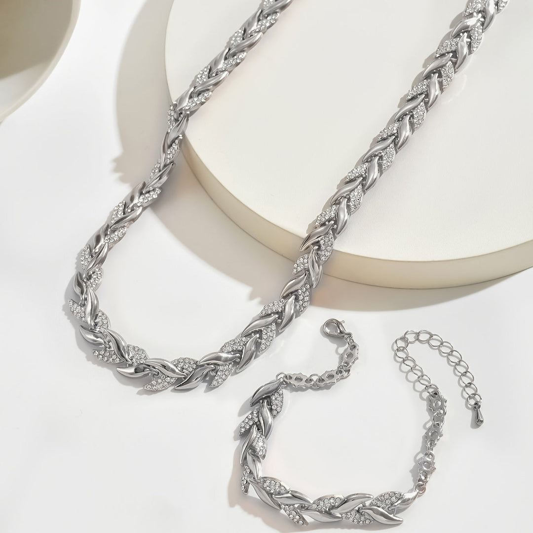 Niamh — Crystal Necklace & Bracelet Set