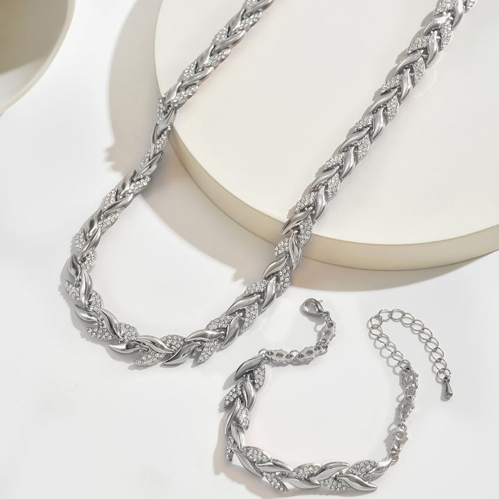 Niamh — Crystal Necklace & Bracelet Set
