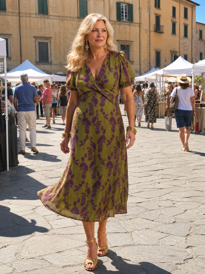 Órlaith | Floral Wrap Midi Dress