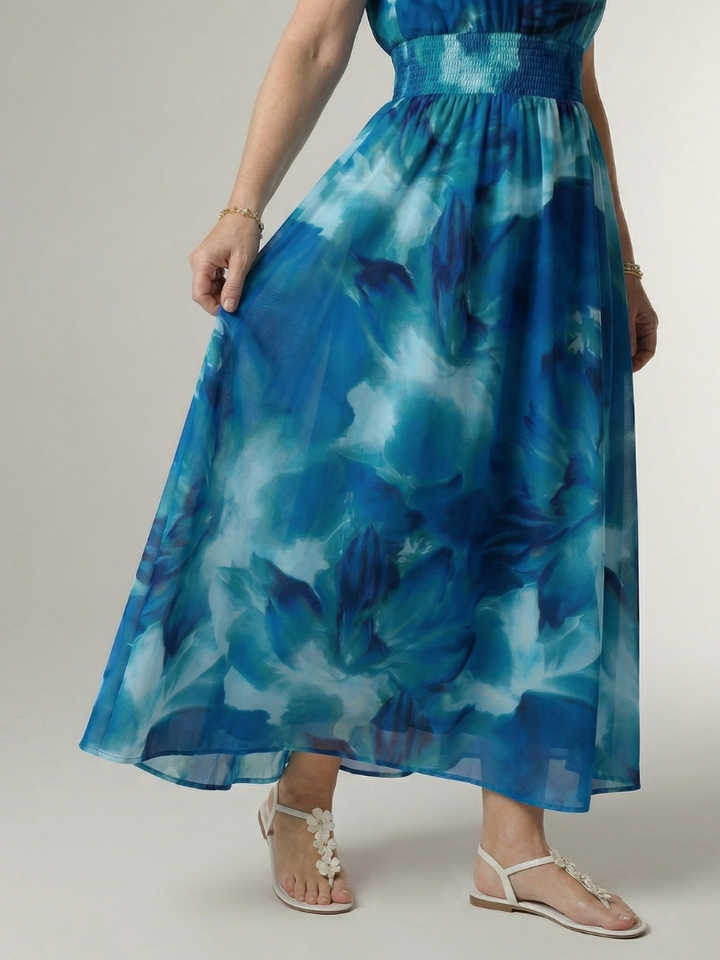 Marisol — Tie-Dye Halter Maxi Dress