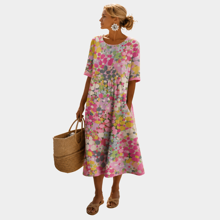 Elena — Lightweight Floaty Floral Midi Dress