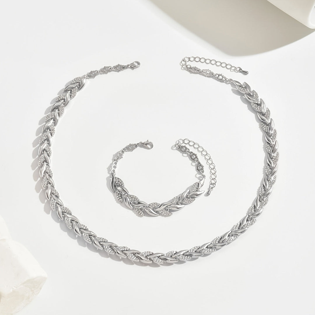 Niamh — Crystal Necklace & Bracelet Set