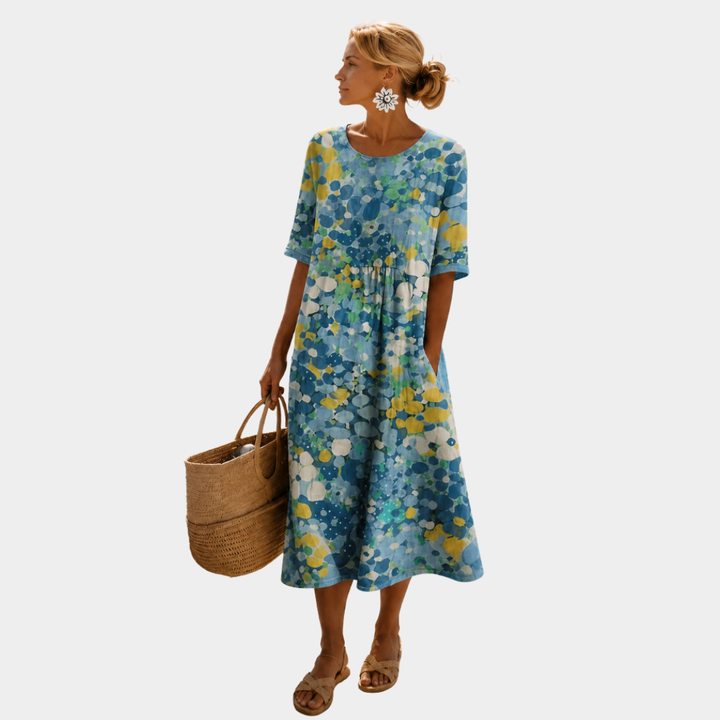 Elena — Lightweight Floaty Floral Midi Dress